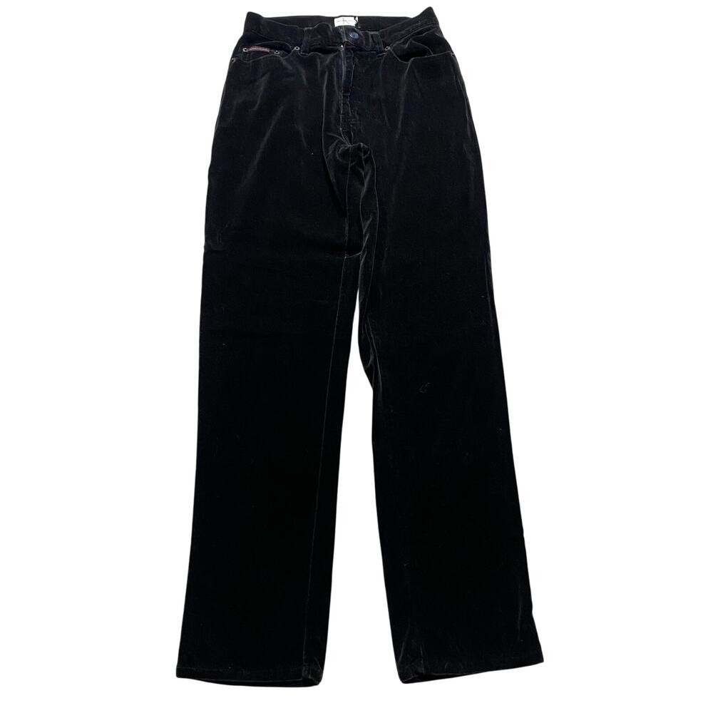 Vintage Calvin Klein Sport Women’s Black Velvet Size 6 Pants